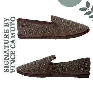 Vince Camuto Studded Suede Loafers Size 11